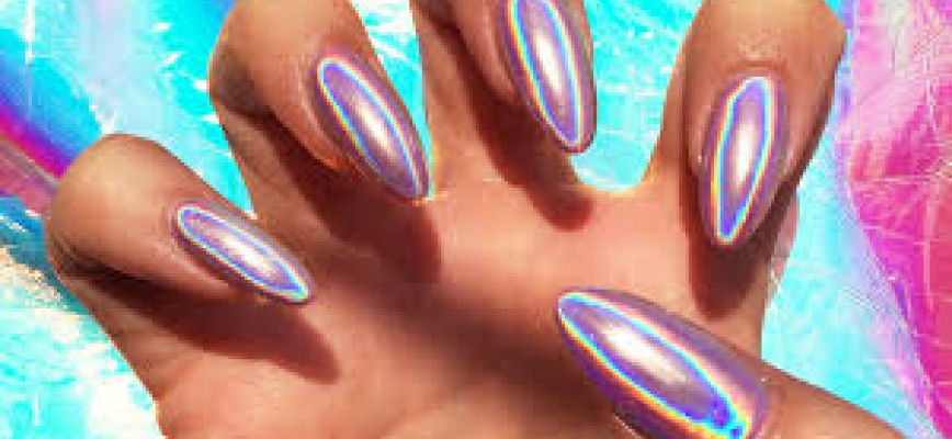 آموزش طراحی ناخن - طراحی ناخن با پودر هلوگرام